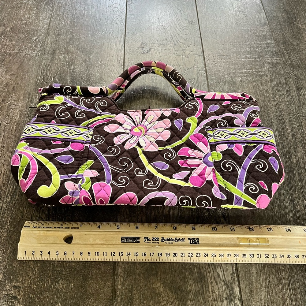 Vera Bradley Gabby quilted tote in purple punch pattern